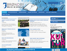 Tablet Screenshot of brondbymusikskole.dk